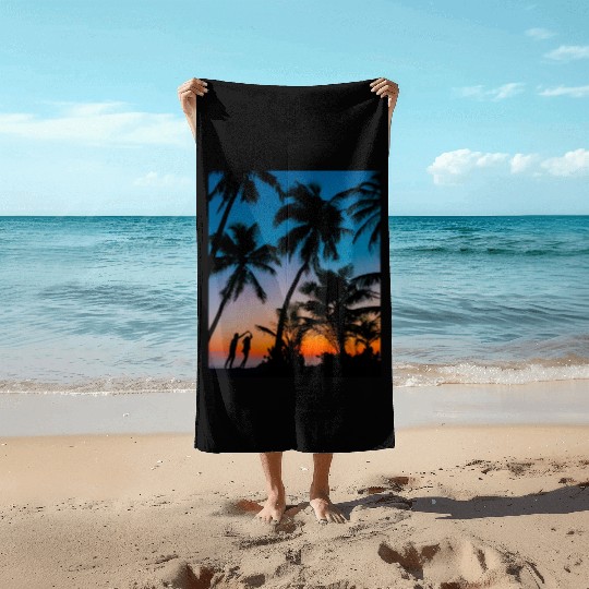 SWEETNESS OF DANCE -SUNSET IMAGE. Beach Towels