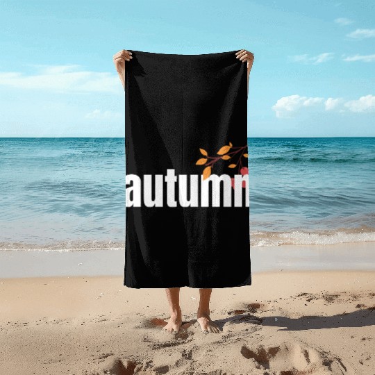 Autumn Tree Orange Fall Leaves The Season Beach Towels