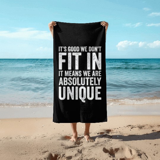 Positivity Misfits Poets Poetry Unique Uniqueness Beach Towels