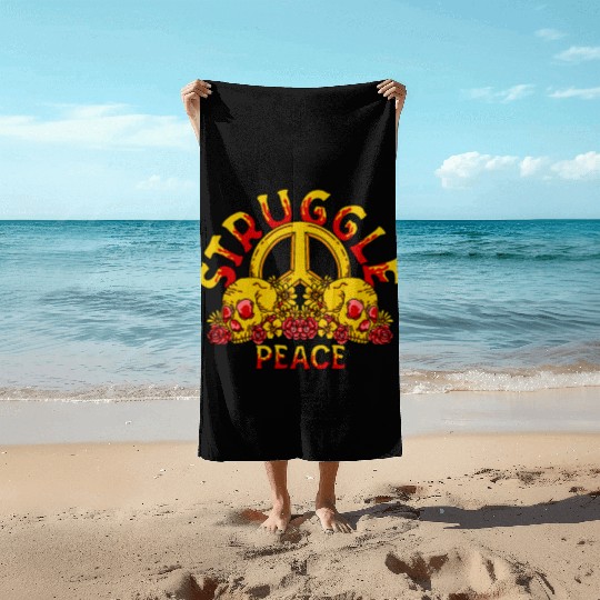 struggle peach Beach Towels