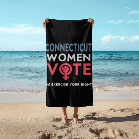 Connecticut Women Vote Voter 2022 Election Beach Towels