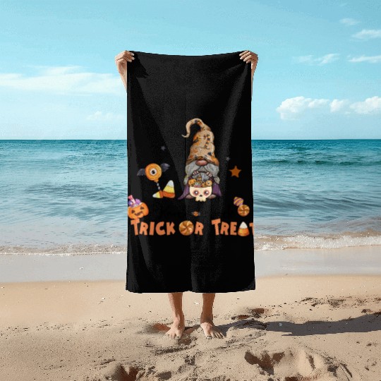 Knock Knock Trick or Treat Beach Towels