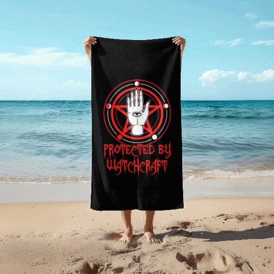 Protected By Witchcraft Beach Towels