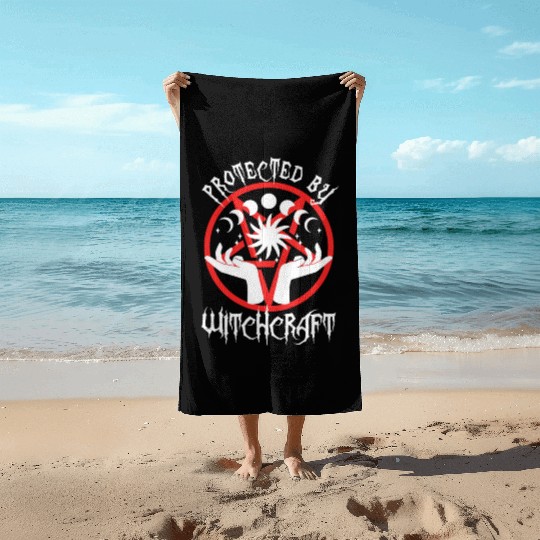 Protected By Witchcraft Beach Towels