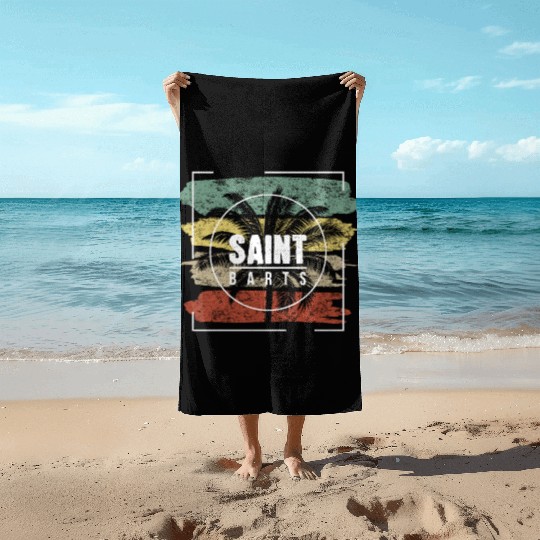 Saint Barts Vacation Souvenir Merchandise Beach Beach Towels