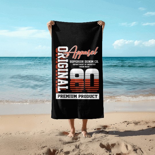 1980 Vintage Birthday Vintage Gift Retro Beach Towels