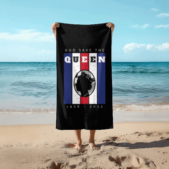 Queen Elizabeth II RIP 1926 2022 Beach Towels
