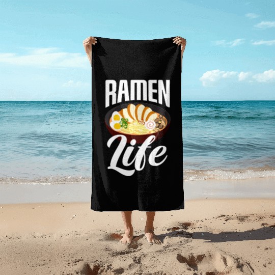 Funny Ramen Lover Gift Beach Towels