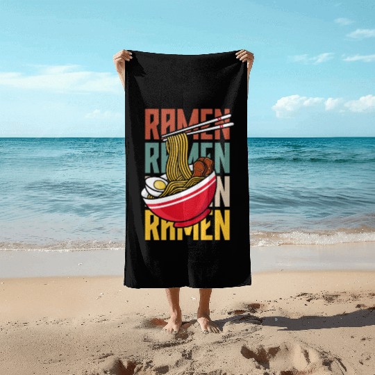 Ramen Ramen Ramen Funny Ramen Lover Gift Beach Towels