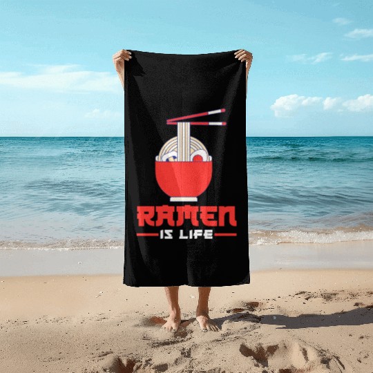 Funny Ramen Lover Gift Beach Towels