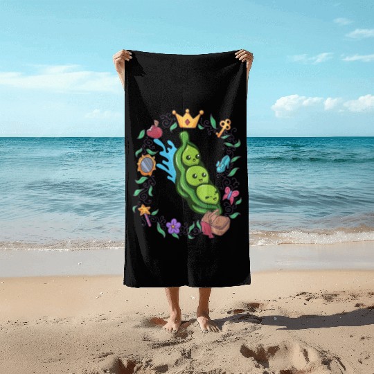 Pea Vegetable Vegan Fairy Fairy Tale Beach Towels