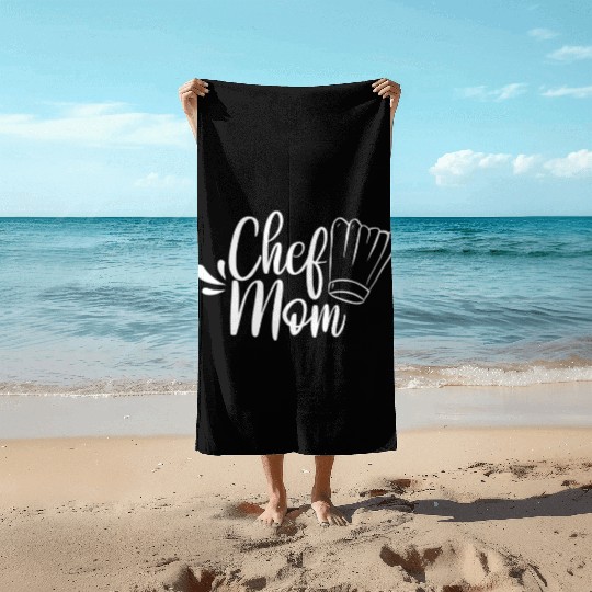 Chef Mom Mommy Cook Cooking Mother Beach Towels