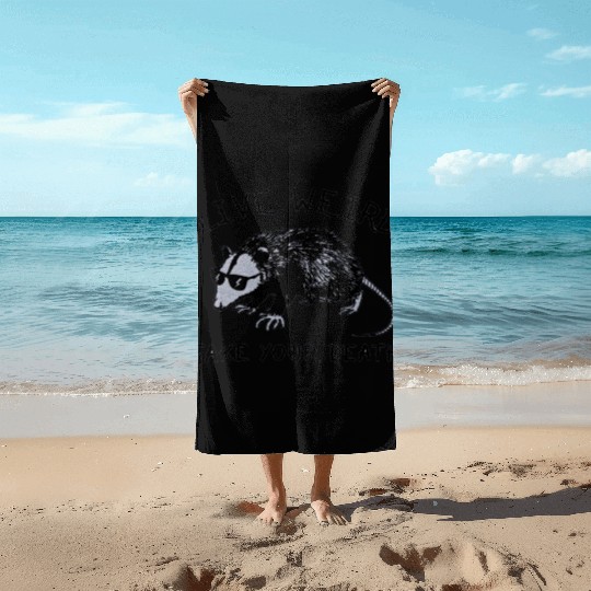 Live Weird Possum Beach Towels