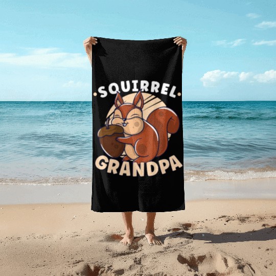Funny Squirrel Fan Squirrel Lover Chipmunk Addict Beach Towels
