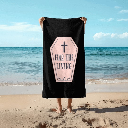 Funny Funeral Home Owner Mortuary Science Morticia Beach Towels