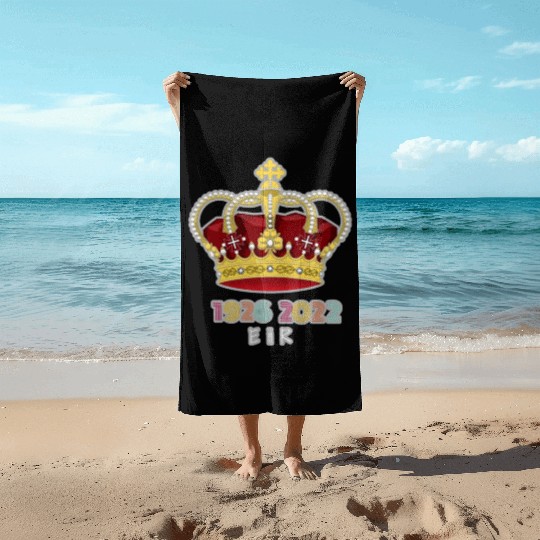 Queen Elizabeth II Royal Coat Emblem Monarch Crown Beach Towels