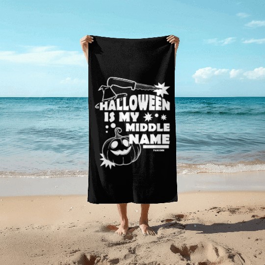 Cool Hallowe costume Beach Towels