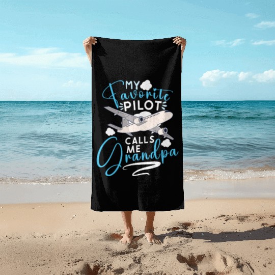 Pilot Aviation Airplane Airline Captain Aviator Beach Towels