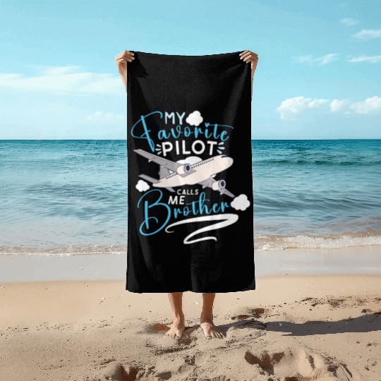 Pilot Aviation Airplane Airline Captain Aviator Beach Towels