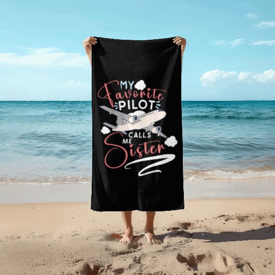 Pilot Aviation Airplane Airline Captain Aviator Beach Towels
