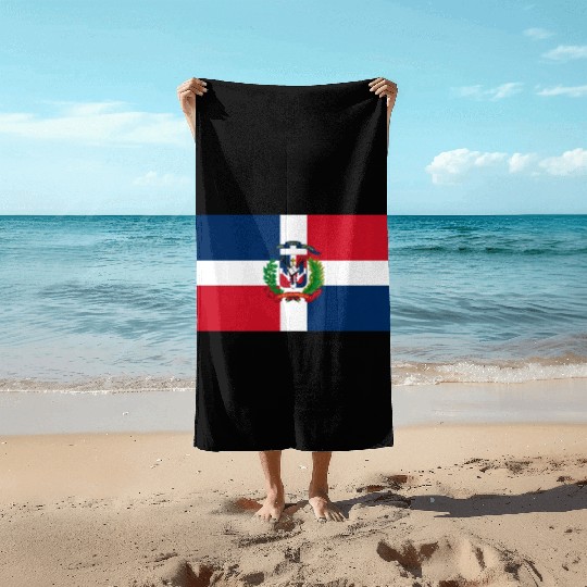 Dominican Republic flag phone case Beach Towels