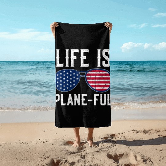 Airline Pilot Aviation Themed Pun For a Corporate Beach Towels