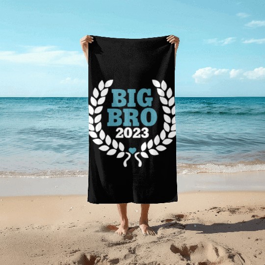 Big Bro 2023 - Big Brother Baby Birth Boy Gift Beach Towels
