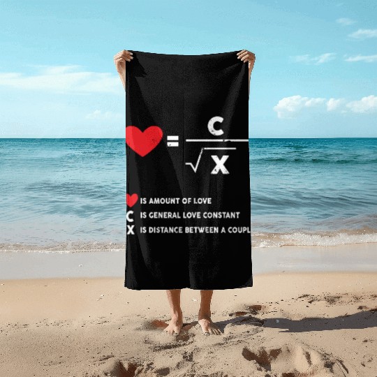 amount of love math Beach Towels