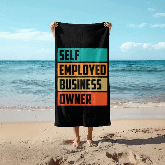 Self Employed Business Owner Work Freelancer Boss Beach Towels