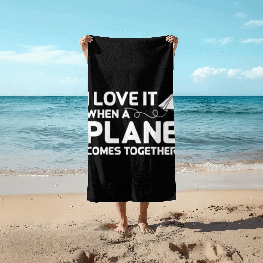 Airline Pilot Pun Plane Together Aircraft Pilot Beach Towels