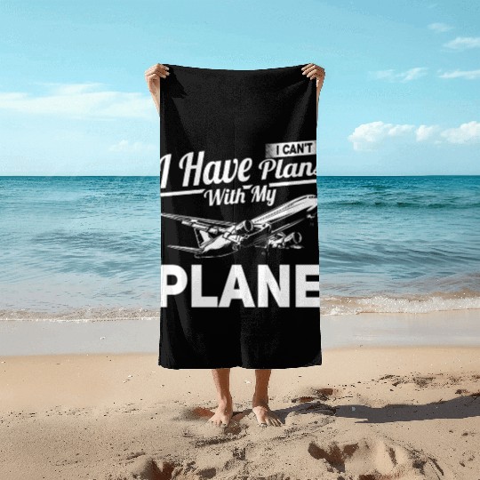 Airline Pilot Pun Aircraft Pilot Aeroplane Beach Towels