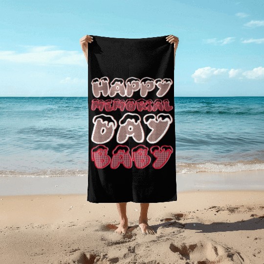Happy Memorial Day Baby Beach Towels