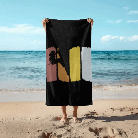 Climbing Vintage Mountaineering Bouldering Beach Towels