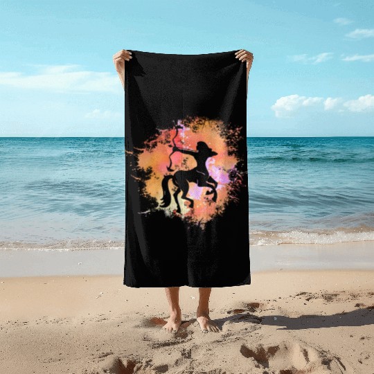Sagittarius Zodiac Beach Towels