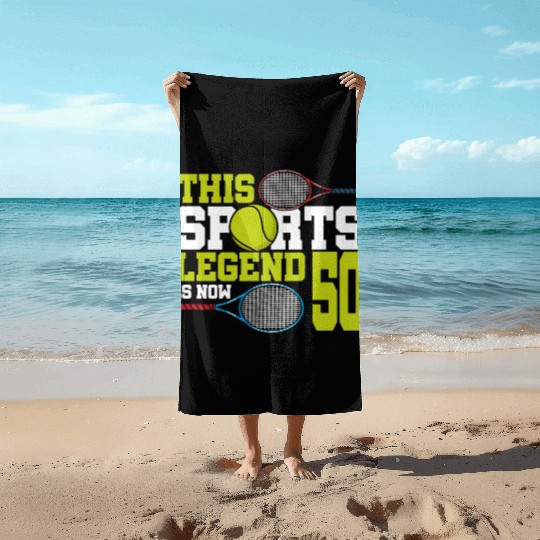 This Sports Legend Is Now 50, Tennis 50th Birthday Beach Towels
