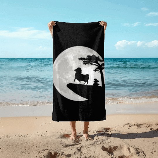 Cute Lamb Saying - Farmer & Sheep Beach Towels