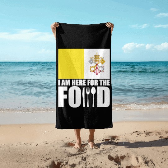 Vatican City flag souvenir food travel Beach Towels