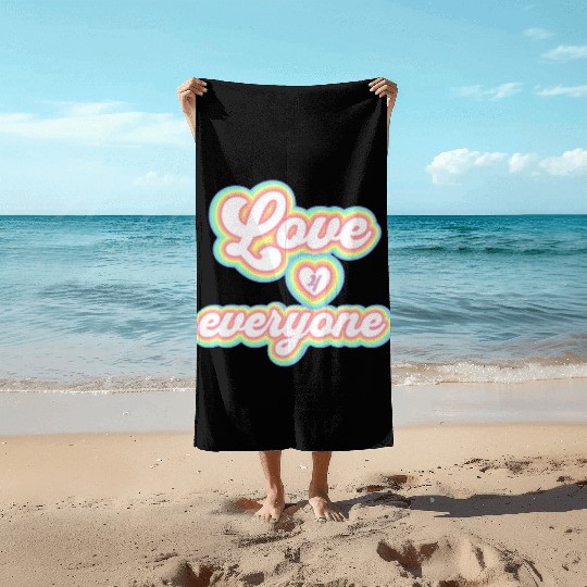Rainbow unisex love for everyone Beach Towels