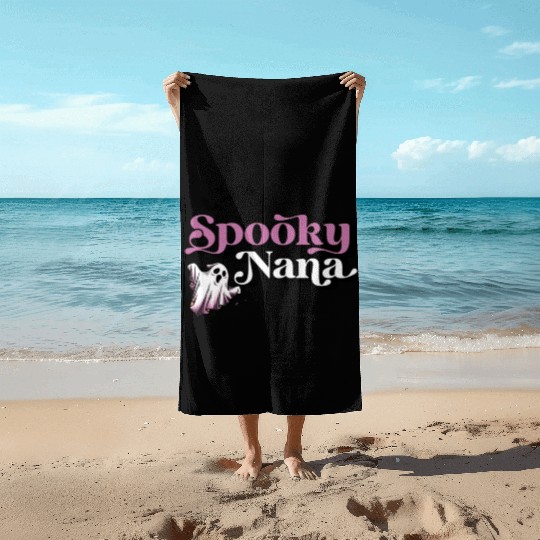 Cute Spooky Auntie Halloween Aunt Beach Towels