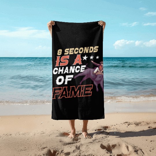 Rodeo Bull Riding Livestock Show Farmer Cattle Beach Towels