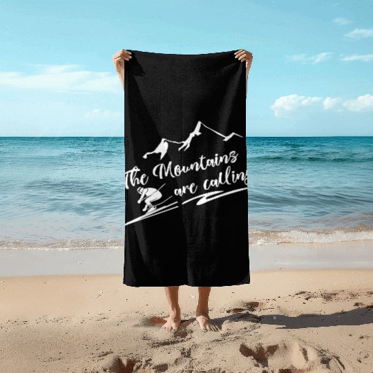 The Mountains Are Calling Beach Towels