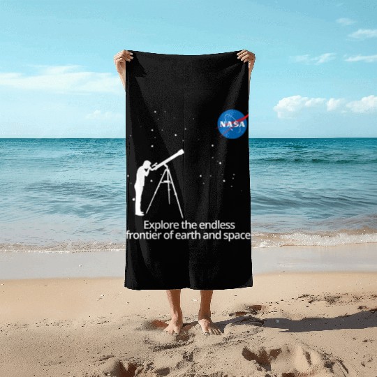 NASA Explore The Endless Frontier Of Earth Space Beach Towels