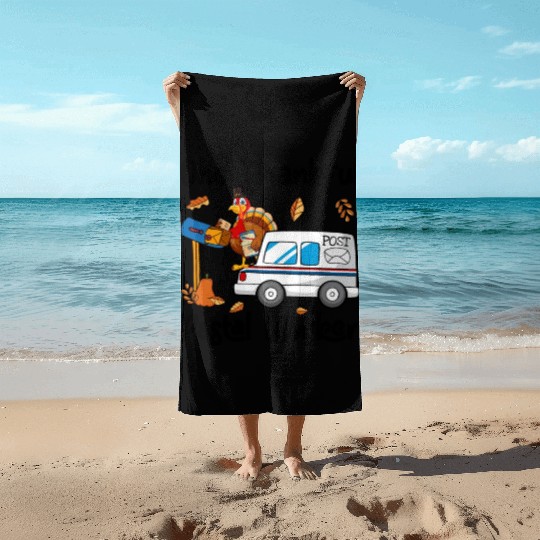 One Thankful Postal Worker Beach Towels