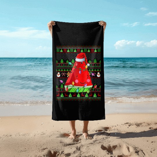 Watermelon Lover Family Matching Ugly Watermelon Beach Towels