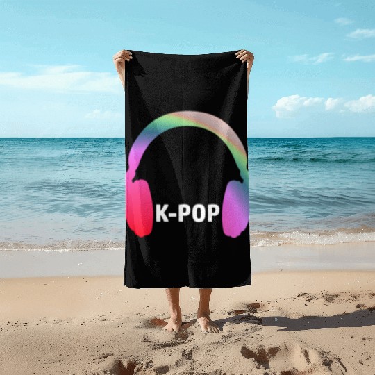 Kpop Merch Korean Pop Music K-Pop Style Headphones Beach Towels
