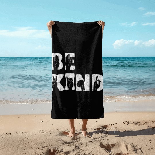 Anti Bully Be Kind Cute Orange Unity Day Bullying Beach Towels