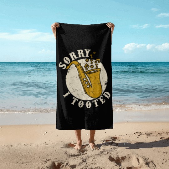 Hilarious Trumpet Player Jazz Music Lover Beach Towels