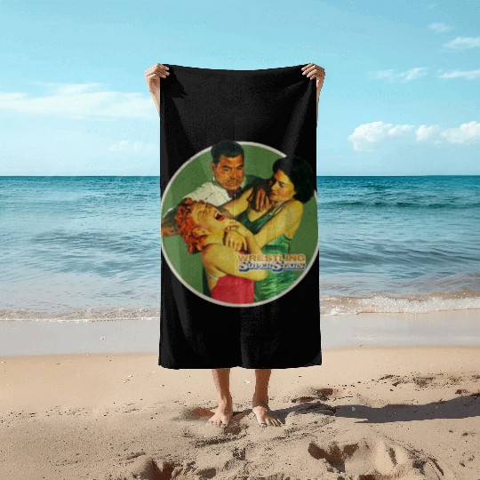 Vintage Ladies Wrestling Beach Towels