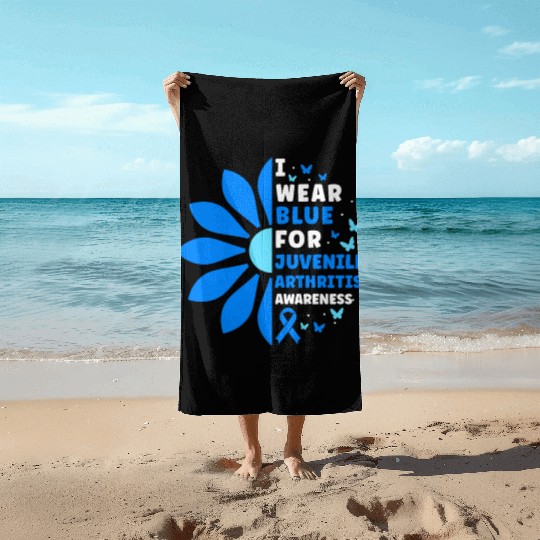 I Wear Blue For Juvenile Arthritis Awareness Beach Towels