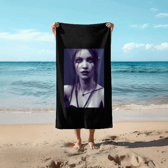 Female vampire Beach Towels